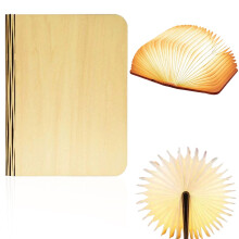 Lampe de lecture en bois LED 3 couleurs 360 pliable