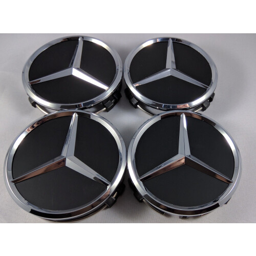 Καπάκια κέντρου τροχών Mercedes-Benz 75mm, συσκευασία 4 τεμαχίων 1