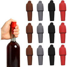 Tappo per vino in silicone – Chiusura ermetica, impugnatura ergonomica,