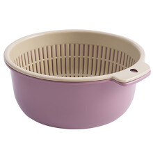 Double-Layer Veg Washing Basket, 2-in-1 Filtering & Drainage Basin – Compatible with Home & Restaurant Kitchens
