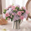 Bouquet Síoda Peony agus Hydrangea Saorga 30cm 1