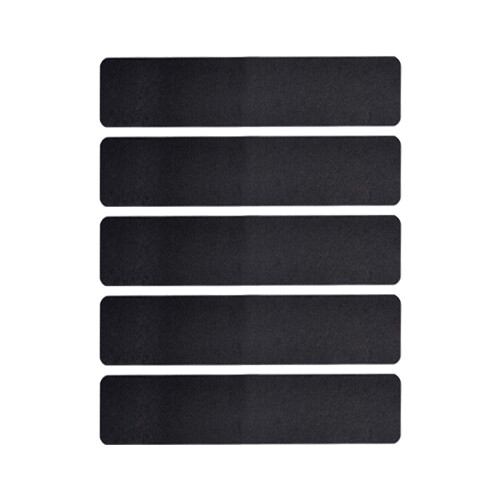 5 phíosa Téip Céime Frithchaiteach Frithchaiteach PVC Dubh 24" x