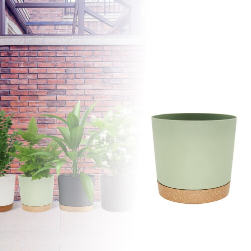 Vasos de flores para interiores com furos de drenagem e pires, 30 cm (12 polegadas) 1