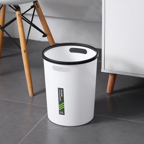 Mülleimer aus Kunstleder, 3 Gallonen, Weiß