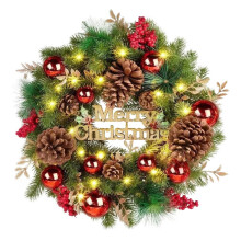 Autumn to Winter Holiday Wreath Set: Christmas, Halloween Door Hangers, Olive & Wall Wreaths, 30" Front Door Decor