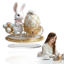 Easter Decorations 2D Flat ABS ornaments - Bunny & Egg & House Designs, Cute Rabbit Desktop ornaments for Easter theme Decoration Accessories,Style H