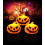 Halloweenpumpa LED-värmeljus med spökansikte 1