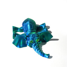 1PC PLA 3D Printed Elephant Model Multi-jointed Movable Elephant Action Figurine Solid Color Articulated Desktop Animal Figurine