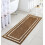 Microfiber Bath Mat 18 x 47 in Brown Geometric 1