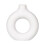 White Donut-Shaped Plastic Vase 23x21cm 1