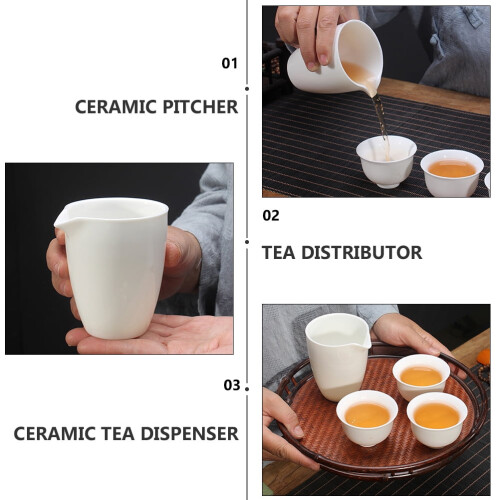White Ceramic Gongfu Tea Pitcher 2