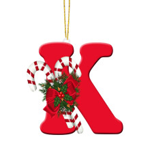 Christmas Alphabet Ornaments A-Z, Acrylic Tree Hanging