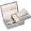 2-Layer PU Leather Jewelry Box with Lock – Gray 1