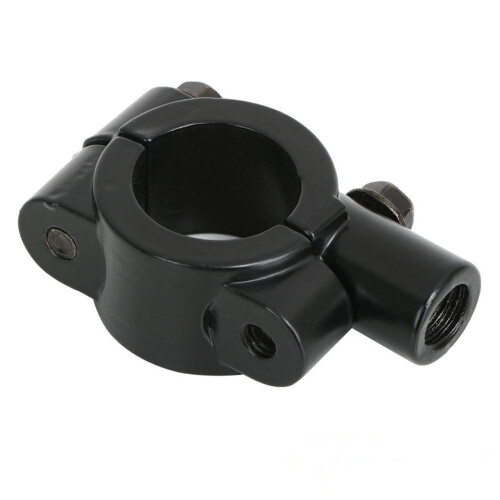 Motorcycle Handlebar Mirror Mount 10mm 2pcs Aluminum Black 1