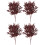 Dark Red Artificial Willow Leaves, 4-Piece Home Decor 1