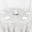 Round Satin Tablecloth with Raised Rosettes, 120 in 5