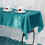 Satin Rectangular Tablecloth 60 x 102 in Turquoise 2