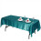 Satin Rectangular Tablecloth 60 x 102 in Turquoise 3