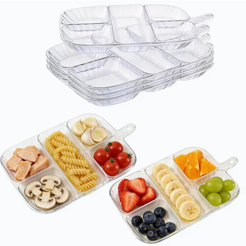 5-teiliges Vorspeisentablett-Set – 2er-Pack, lebensmittelechtes PP 1