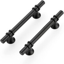 Mânere pentru dulapuri negre mat, 12,7 cm lungime, 7,6 cm