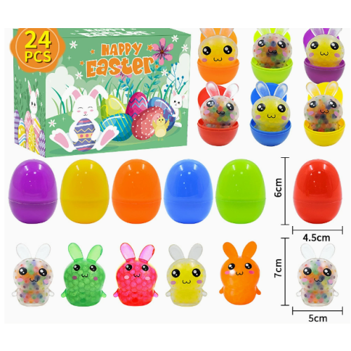 12-Pack Easter Bunny Stress Balls – Silicone 1