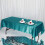 Satin Rectangular Tablecloth 60 x 102 in Turquoise 1