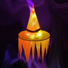 LED-Hexenhut-Halloween-Dekoration, 2er-Pack