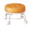 Tabouret roulant bas avec roulettes pivotantes à 360 orange 2