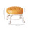 Tabouret roulant bas avec roulettes pivotantes à 360 orange 3