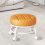 Tabouret roulant bas avec roulettes pivotantes à 360 orange 5