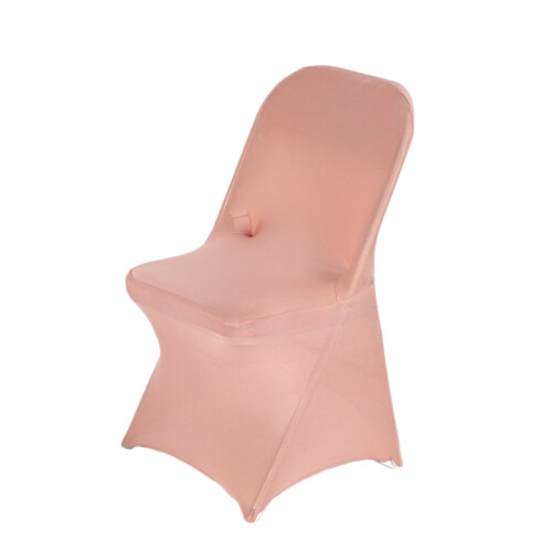 Dusty Rose Spandex Folding Chair Covers (12 Pack)