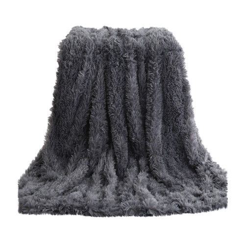 Double-Sided Velvet Throw Blanket – White, 120 x 80 cm