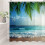 Ocean Beach Shower Curtain 72x72 in Polyester with 12 Hooks 3