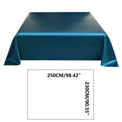 Beddengoedset van ijzijdesatijn, queensize, donkerblauw 2