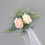 Artificial Rose Chair Back Swag with Silk Ribbon 4