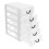 Torre organizer per cassetti in plastica trasparente – Bianca 5