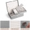 2-Layer PU Leather Jewelry Box with Lock – Gray 2