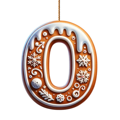 26-Letter Acrylic Christmas Tree Ornament, 8cm 1