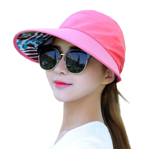 Women's Lightweight Polyester Sun Hat with Ponytail Opening