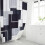 Geometric Polyester Shower Curtain 72x84 in with 12 Hooks 2