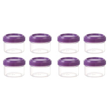 35ml Clear Plastic Storage Jars with Airtight Lids (4 Pack)