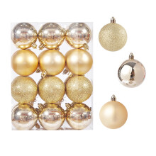 24pcs Shatterproof Christmas Ball Ornaments 60mm