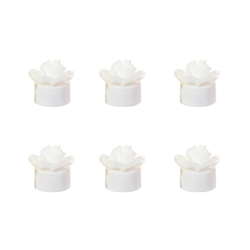 Bougies électroniques LED roses (lot de 6) – Blanches 1