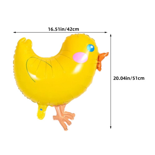 Yellow Chicken Foil Balloons (5 pcs) 1