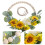 Artificial Sunflower Wreath with Wooden Beads 1