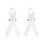 Zwart-witte strikbroche - voor-Wit 2 stuks 1
