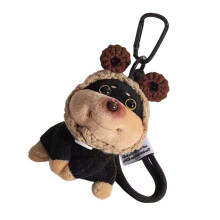Porte-clés en forme d'abeille d'abeille, jouet en peluche,-5