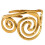 Bague en acier inoxydable en forme de tourbillon plaqué or-3 1