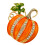 Broche en alliage avec strass scintillants, Design citrouille, 1