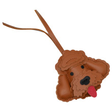 Charmant porte-clés chien, joli Design caniche, matériau-brun